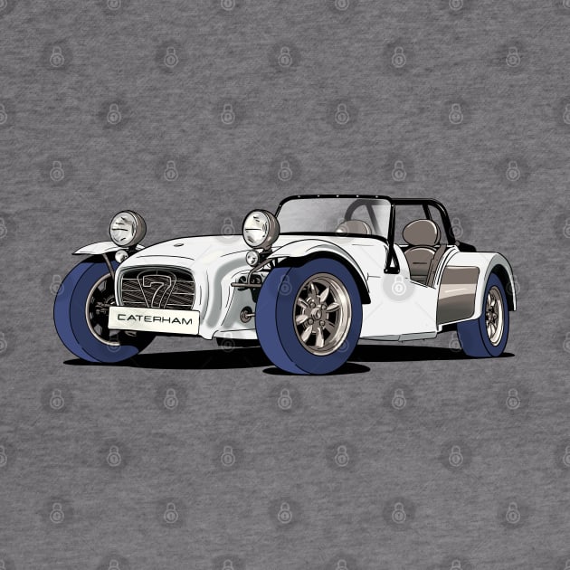 Caterham 7 in white by Webazoot